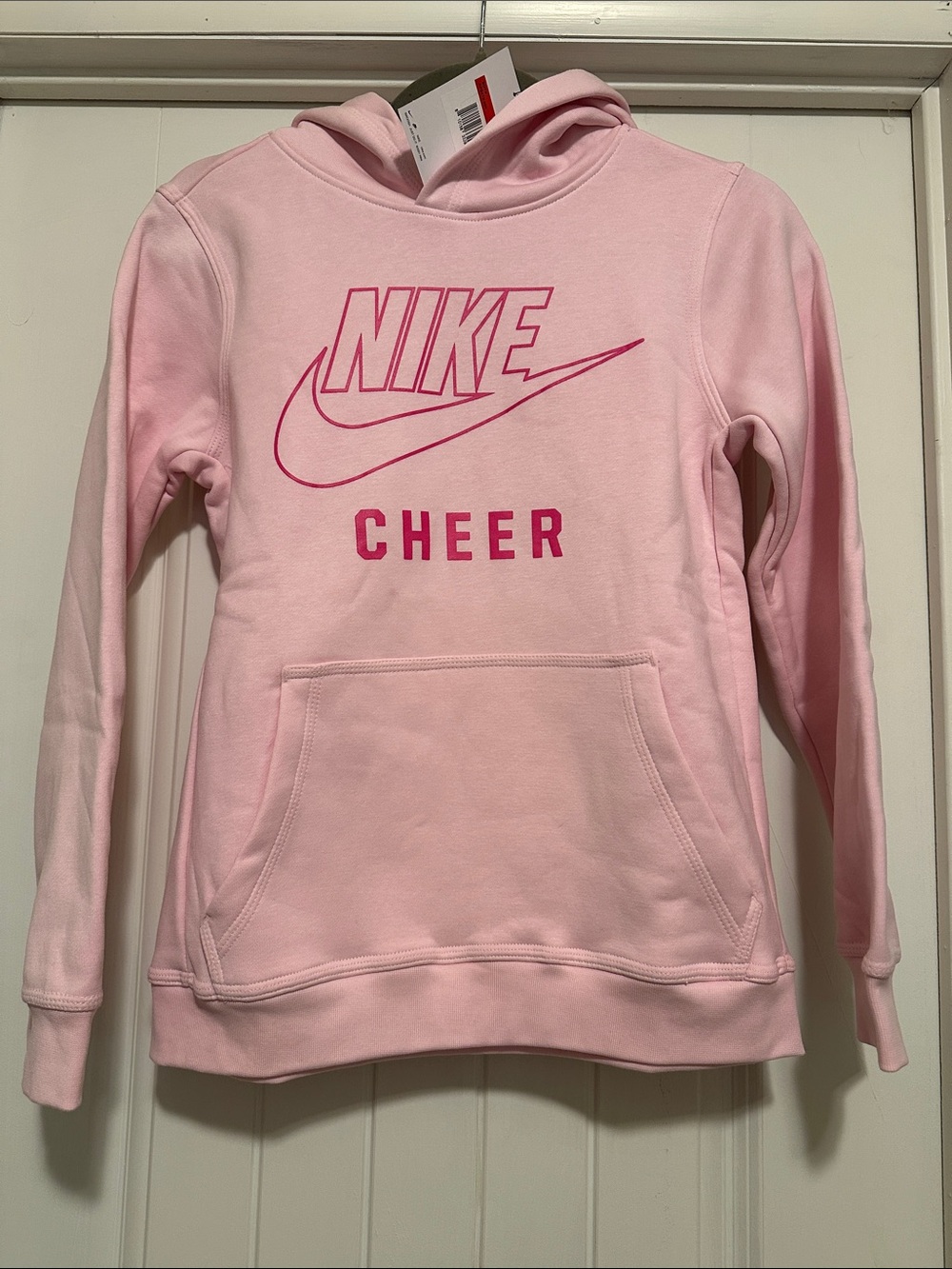 Nike Girls Light Pink Cowl Neck Cheer Hoodie NWT